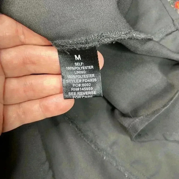 Vici Dress Medium Short Tiered Floral Print Sheer Long Sleeve - Picture 6 of 8